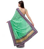 Green Brasso Saree with Art Silk Border