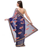 Blue Net & Viscose Saree