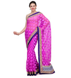 Purple Brasso Saree with Swarovski Work