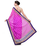 Purple Brasso Saree with Swarovski Work