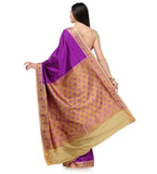 Violet Resham Woven Art Silk Saree