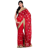 Maroon Faux Chiffon Saree