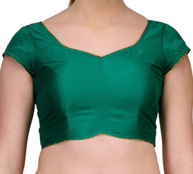 Green Dupion Silk Blouse