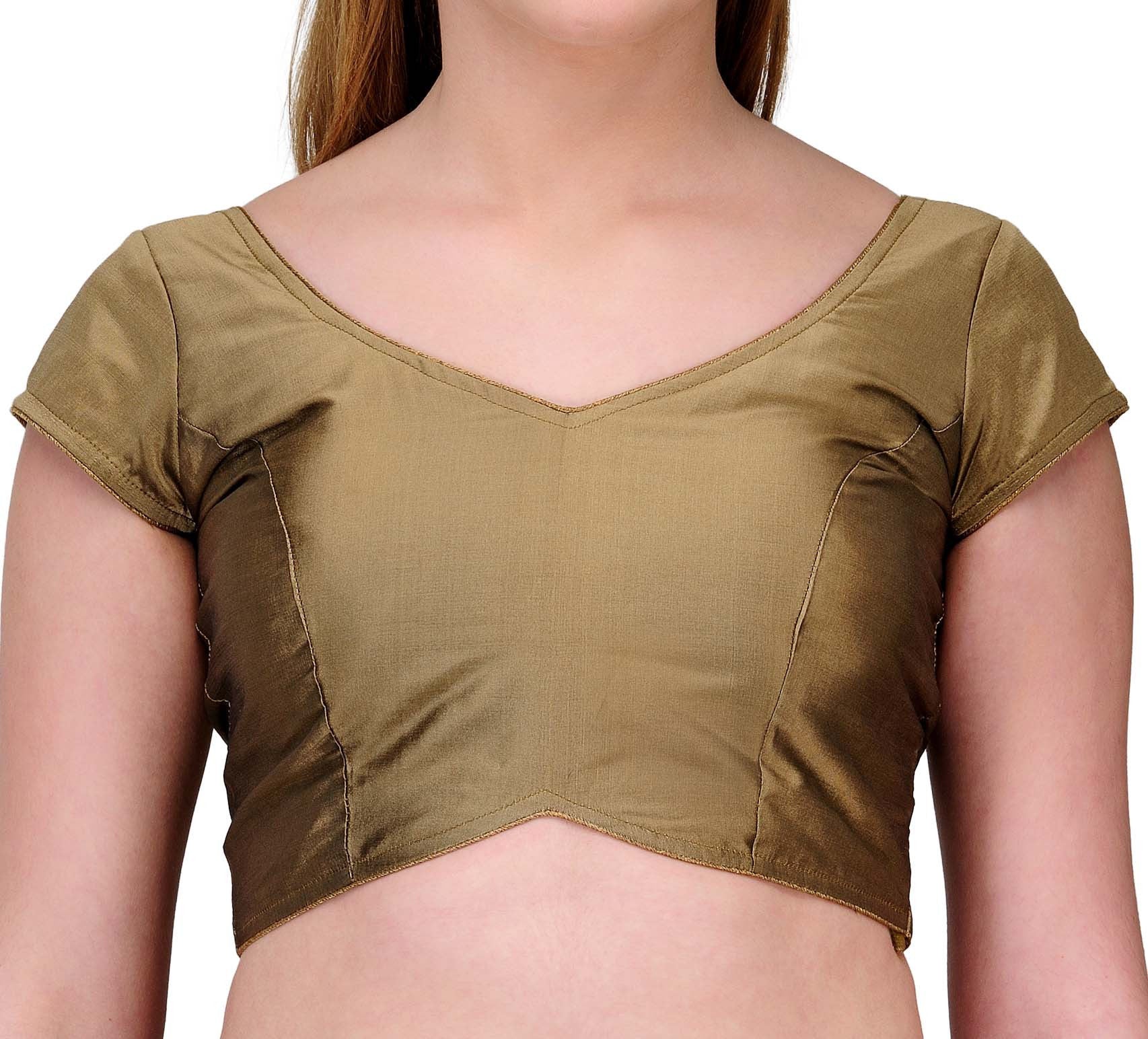 Brown Dupion Silk Blouse