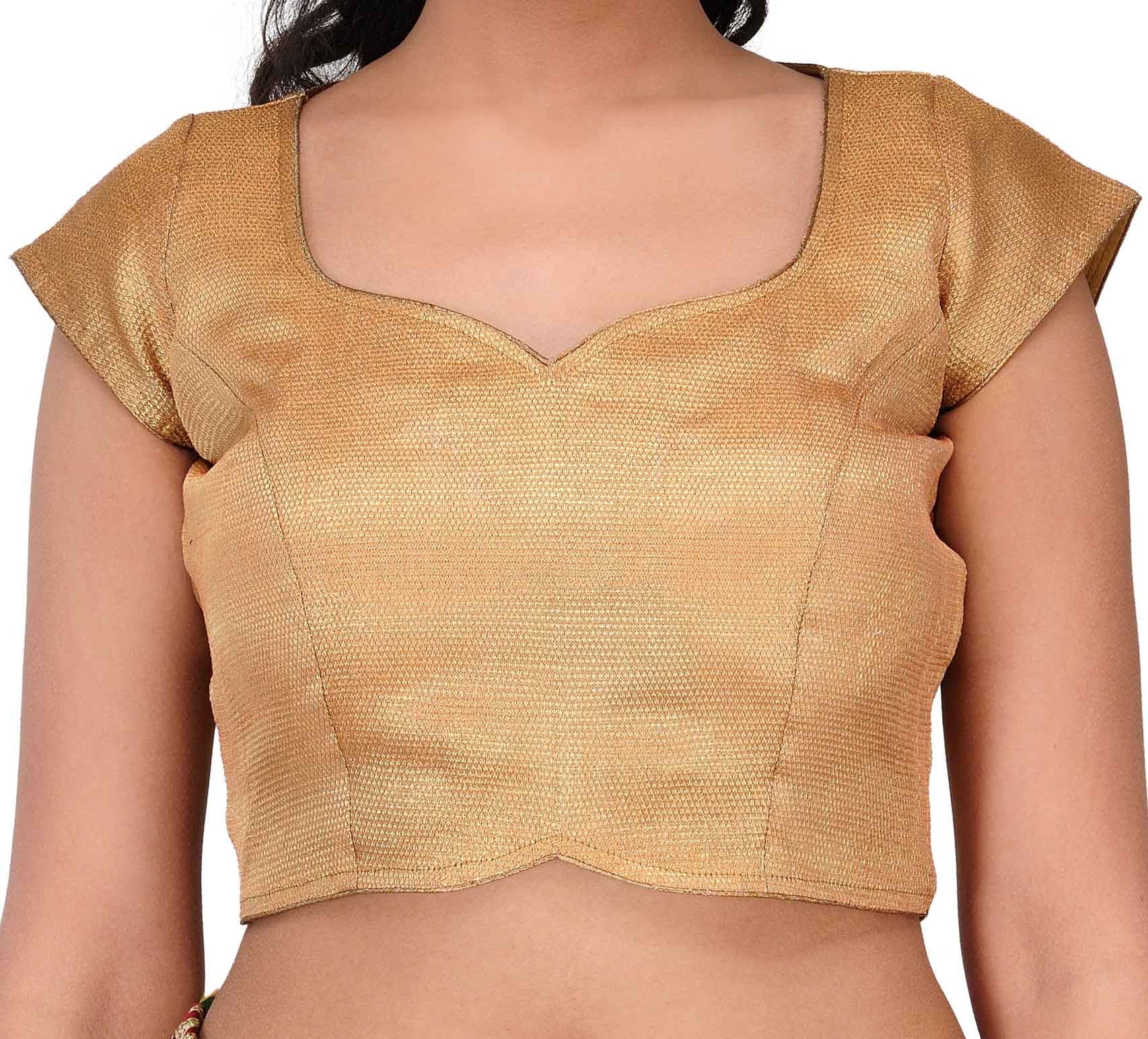 Copper Brocade Readymade Blouse