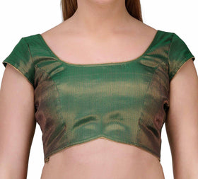 Green Brocade Readymade Blouse