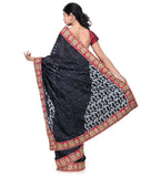 Black Net Brasso Saree