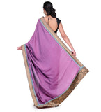 Wine Semi Crepe Jacquard Saree