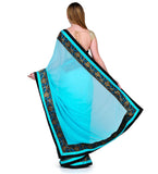 Sky Blue Faux Georgette Saree