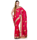 Magenta Faux Georgette Saree