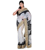 Off White Net Saree with Swarovski Work