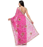 Pink Net Saree with Swarovski Work