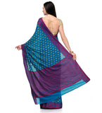 Dark Turquoise Viscose Saree