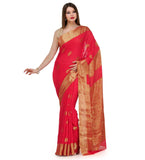 Rose Zari Woven Viscose Saree