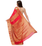 Rose Zari Woven Viscose Saree