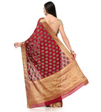 Maroon Viscose Saree