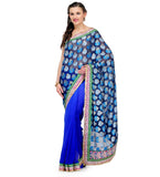 Navy & Royal Blue Viscose Saree