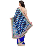 Navy & Royal Blue Viscose Saree