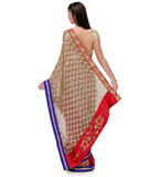 Fawn & Maroon Brasso Saree