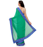 Green Faux Georgette Saree