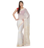 Off White Net Saree with Swarovski Work