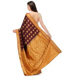 Wine Zari Woven Art Silk Saree