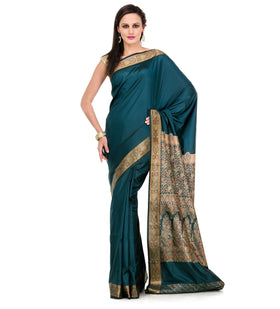 Green Valkalam Art Silk Saree