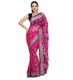 Magenta Tissue Saree with Swarovski Work