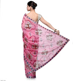 Pink Shaded Faux Georgette Saree