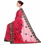 Magenta Faux Georgette Saree