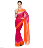 Orange Shaded Faux Georgette Saree