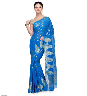 Blue Faux Georgette Saree