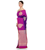 Purple Zari Woven Art Silk Saree