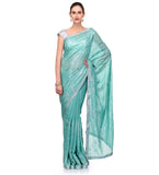 Sky Blue Faux Georgette Saree