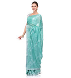 Sky Blue Faux Georgette Saree