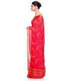 Rose Faux Chiffon Saree with Resham Buta