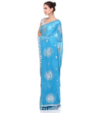 Blue Faux Georgette Saree