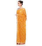 Crome Yellow Faux Georgette Saree