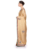 Fawn Semi Crepe Jacquard Saree