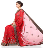 Rose Faux Georgette Saree